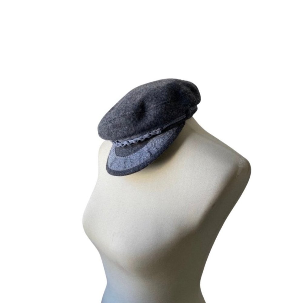 Vintage gray wool fisherman’s cap #245